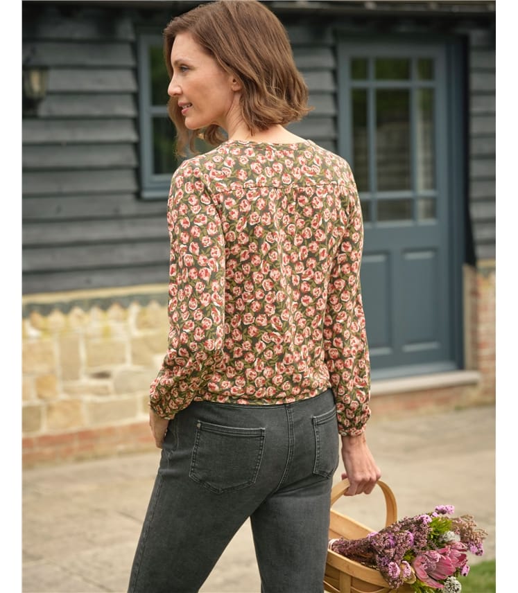 Tie Hem Button Top