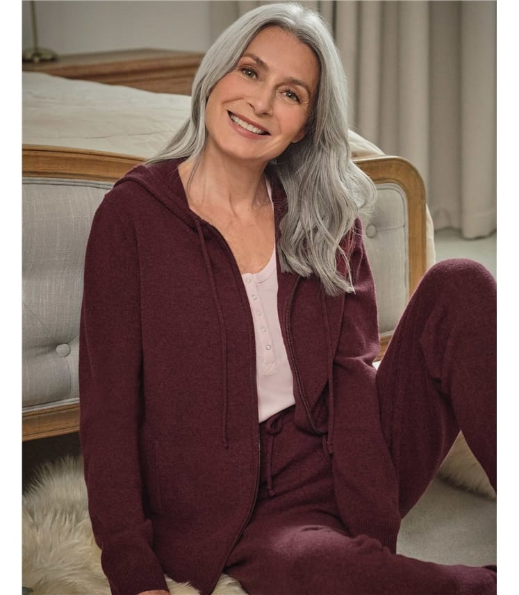 Cardigan à capuche Détente luxueux - Femme - Cachemire & Mérinos