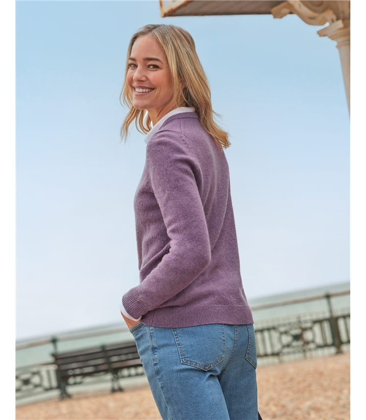 Womens Lambswool V Neck Jumper