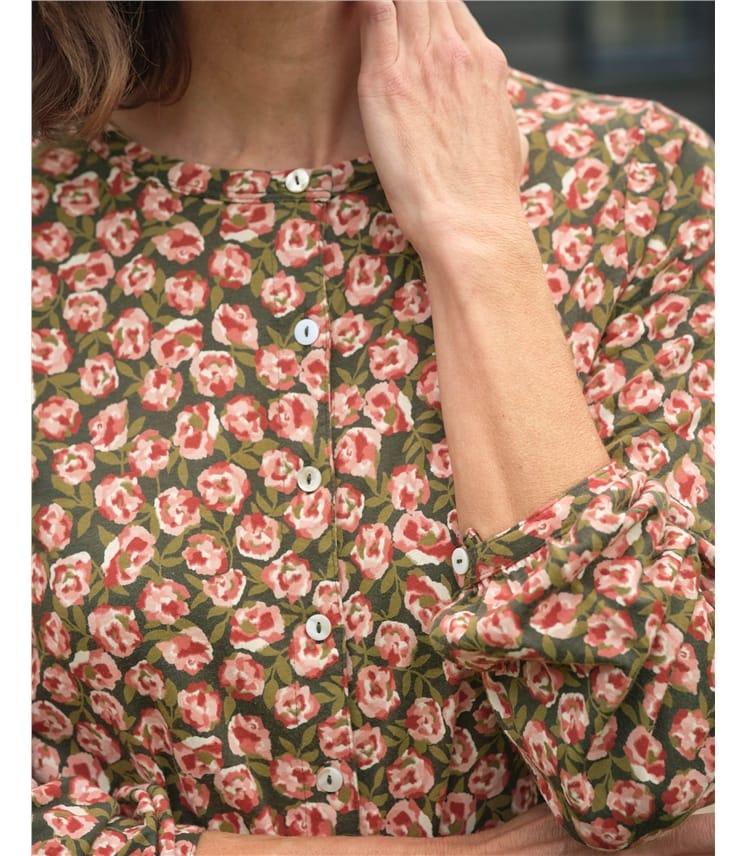 Tie Hem Button Top