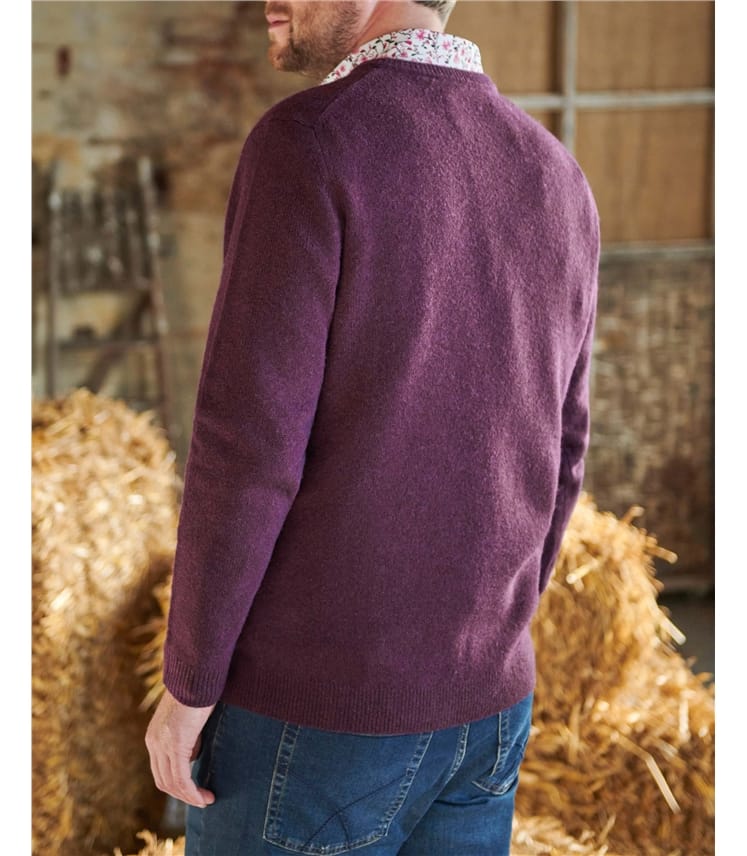 Mens Lambswool V Neck Jumper