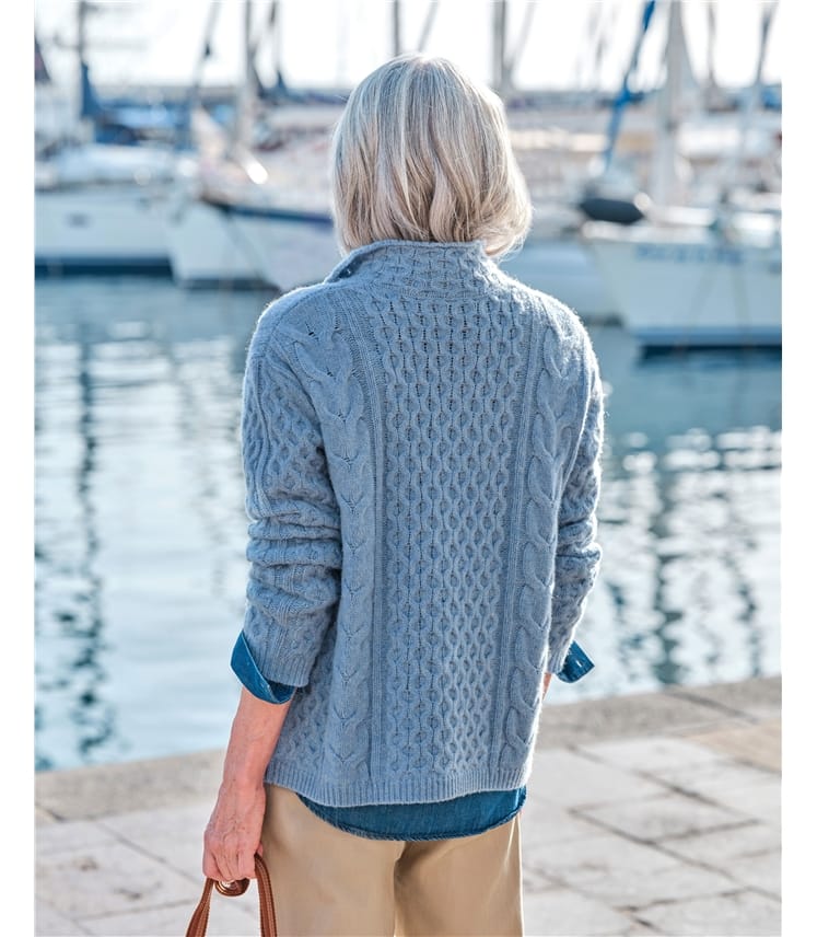 Lambswool Cable Cardigan