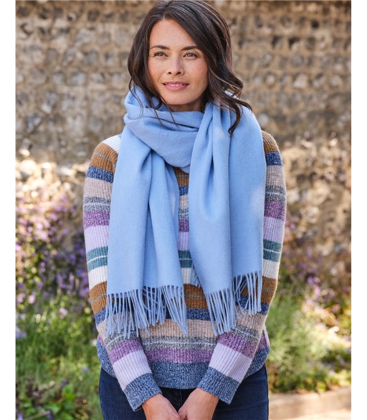 Wide Pure Wool Scarf