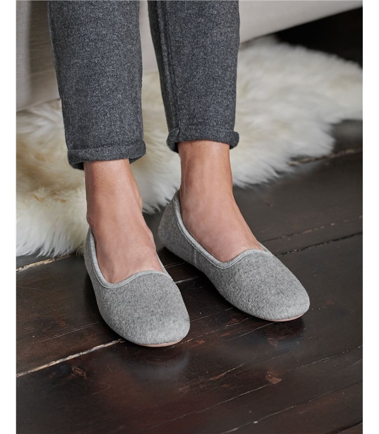 Ballerines confort en Feutre - Femme - Peau de mouton