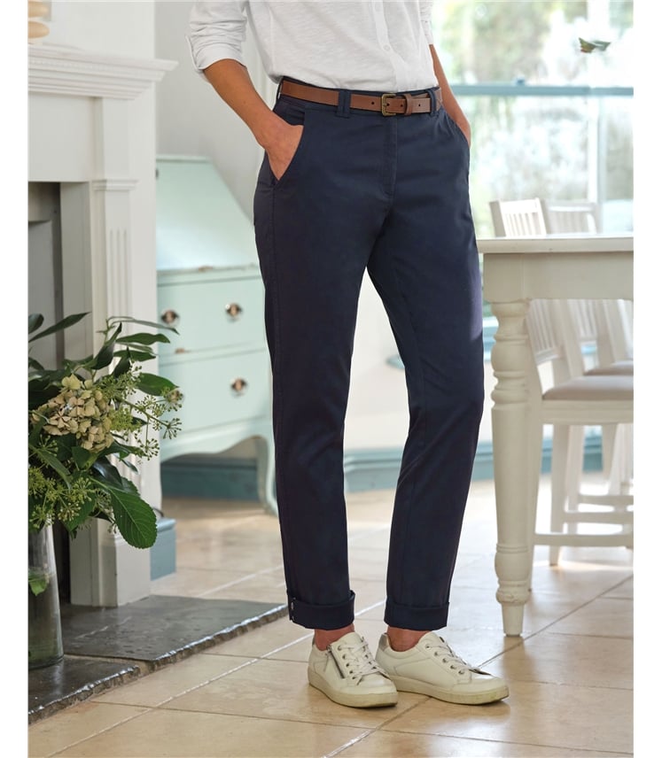 Pantalon chino - Femme - Coton mélangé