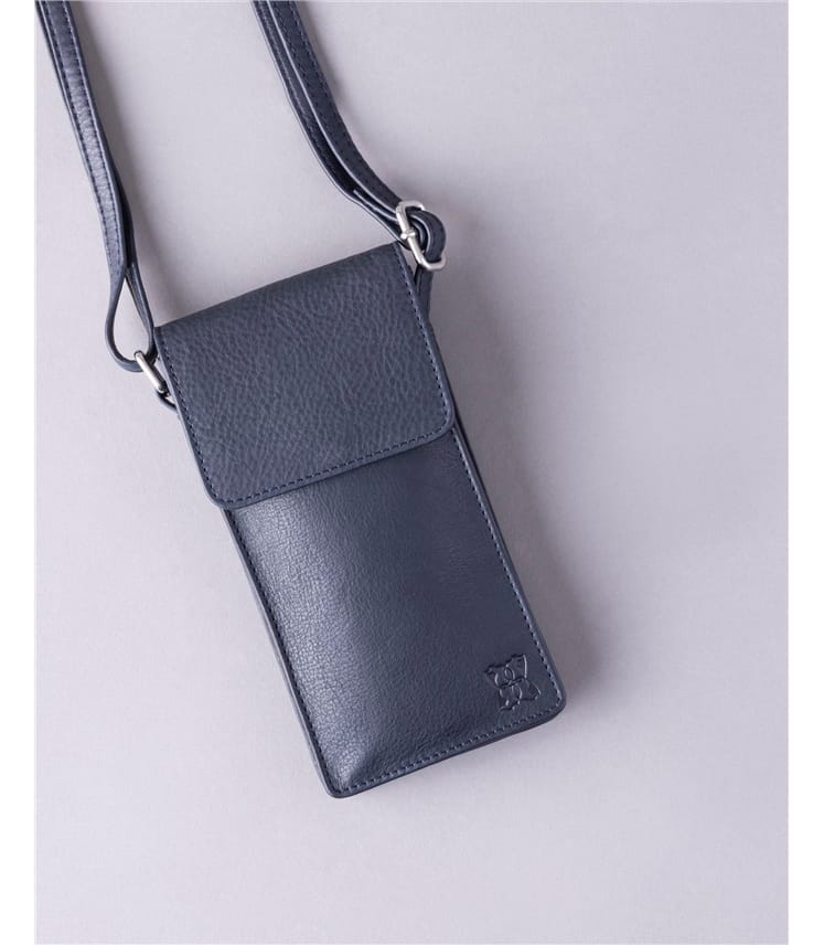 Bowness Leather Cross Body Phone Pouch