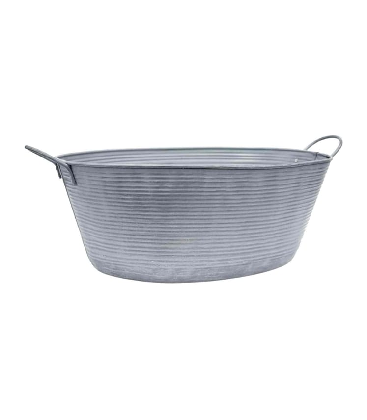 Silver Outdoor Matlock Oval Planter WoolOvers UK