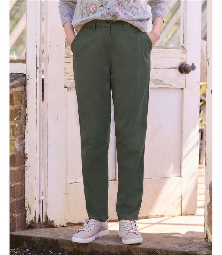Pantalon chino - Femme - Coton mélangé