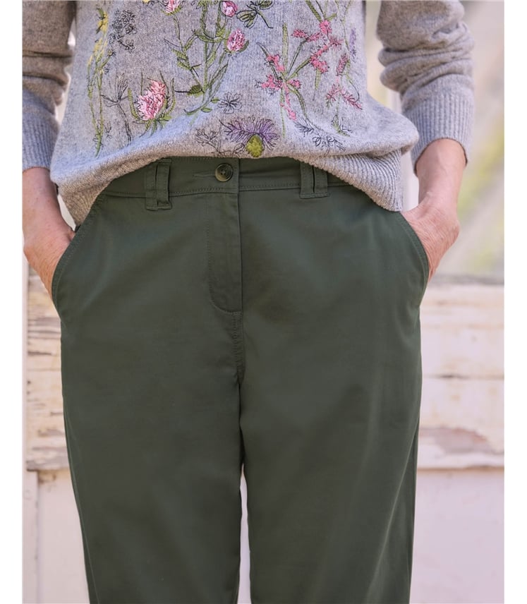 Pantalon chino - Femme - Coton mélangé