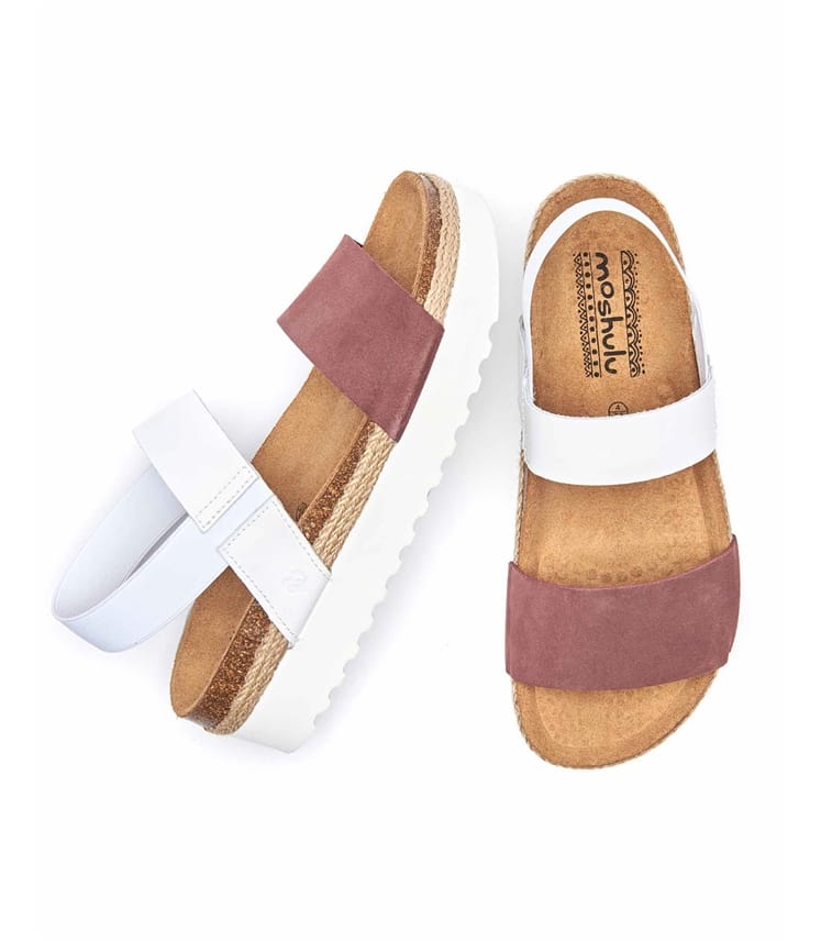 White/Rose Brown | Grenettes | WoolOvers UK
