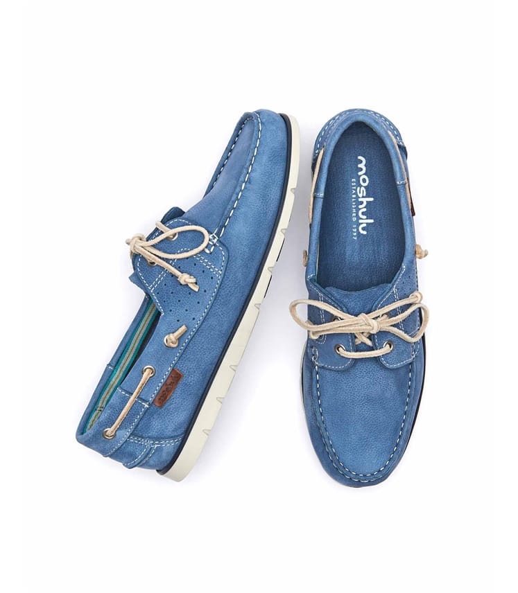 Denim store boat shoes