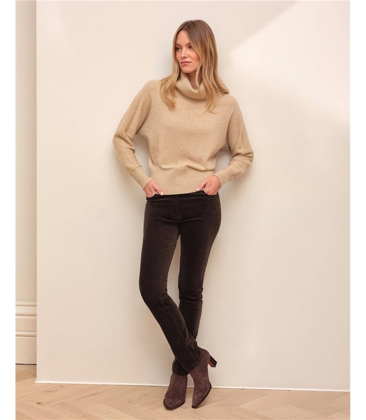 Röhrenjeans aus Samt