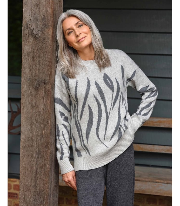 Greys | Soft Brushed Abstract Sweater | WoolOvers US