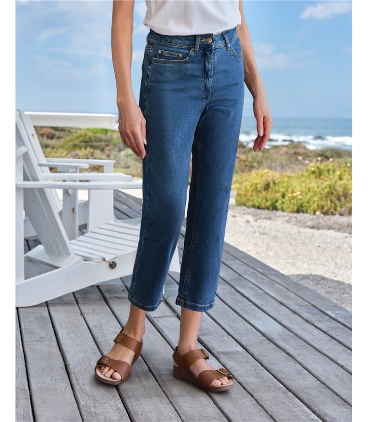 Pantacourt en jean - Femme - Coton mélangé