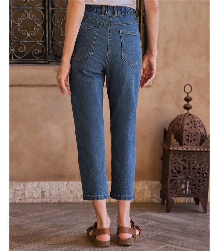 Pantacourt en jean - Femme - Coton mélangé