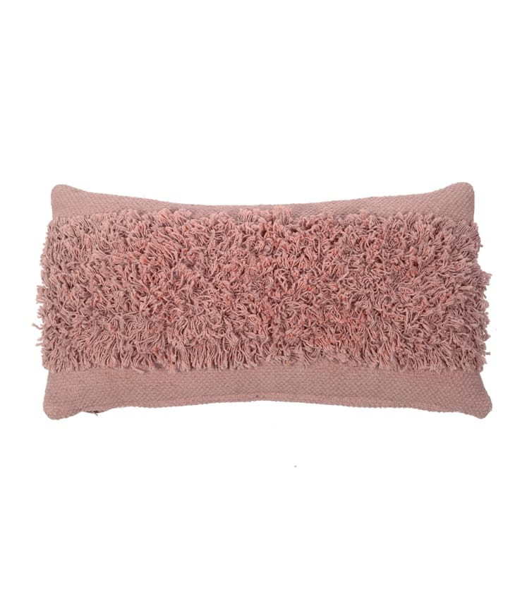 Pink shag pillow best sale