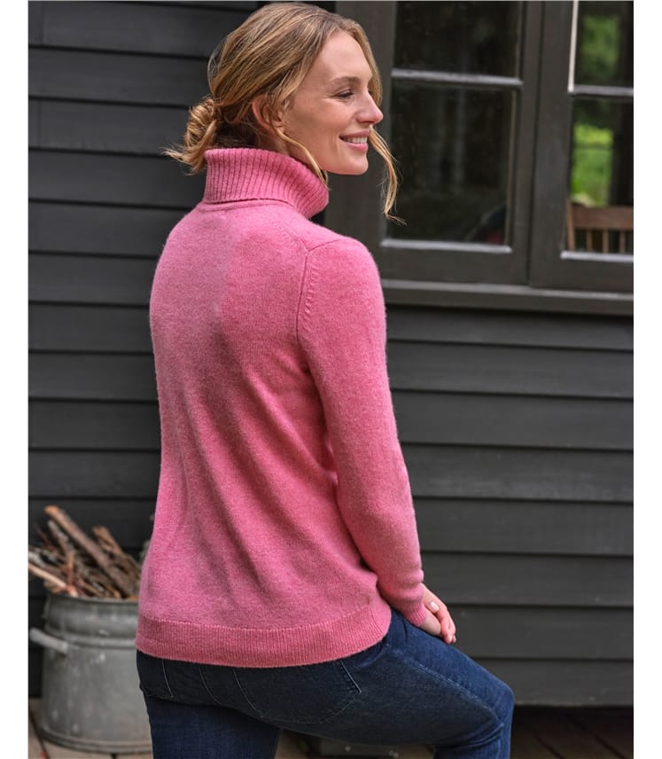 Pull à col roulé - Femme - Laine d’agneau certifiée 100% RWS