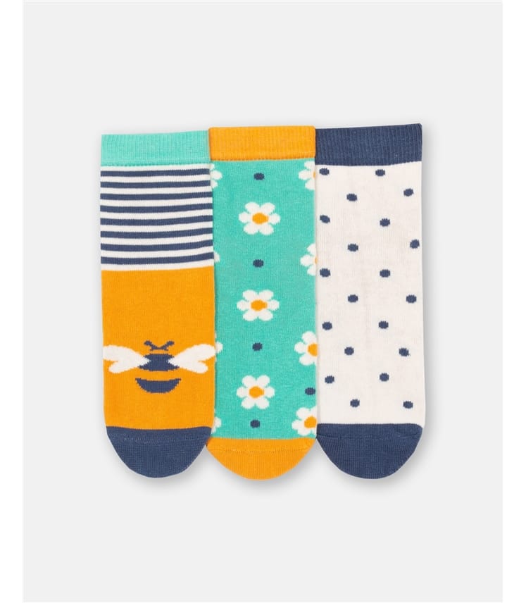 Multi Queen Bee Socks WoolOvers UK