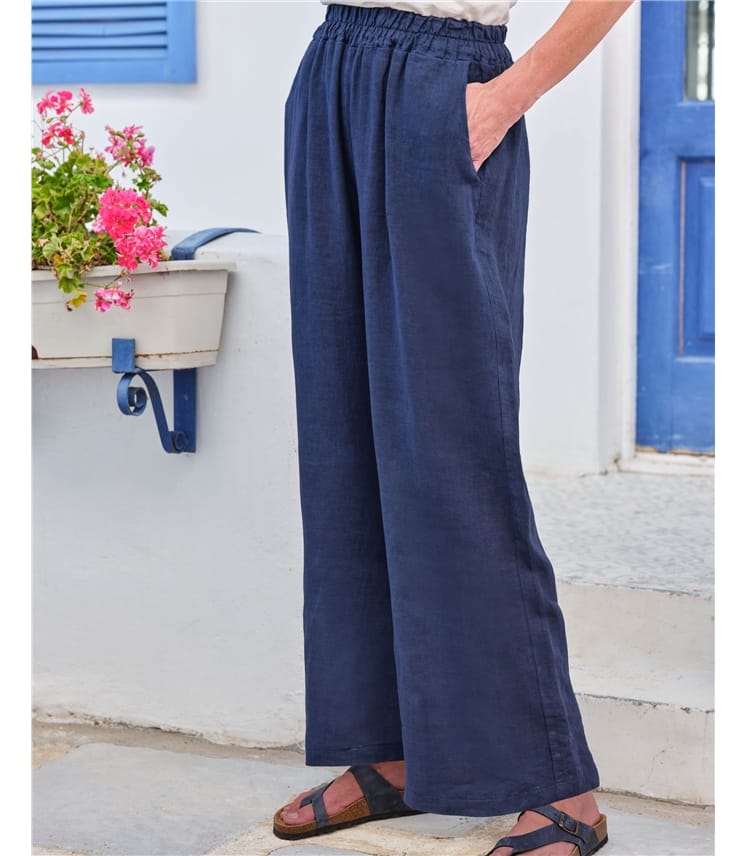 Summer Womens Wide Leg Cotton And Linen Wide Leg Trouser Jeans Simple,  Solid Color, Loose Fit, All Match Casual Pants Q77 From Blossommg, $19.28 |  DHgate.Com