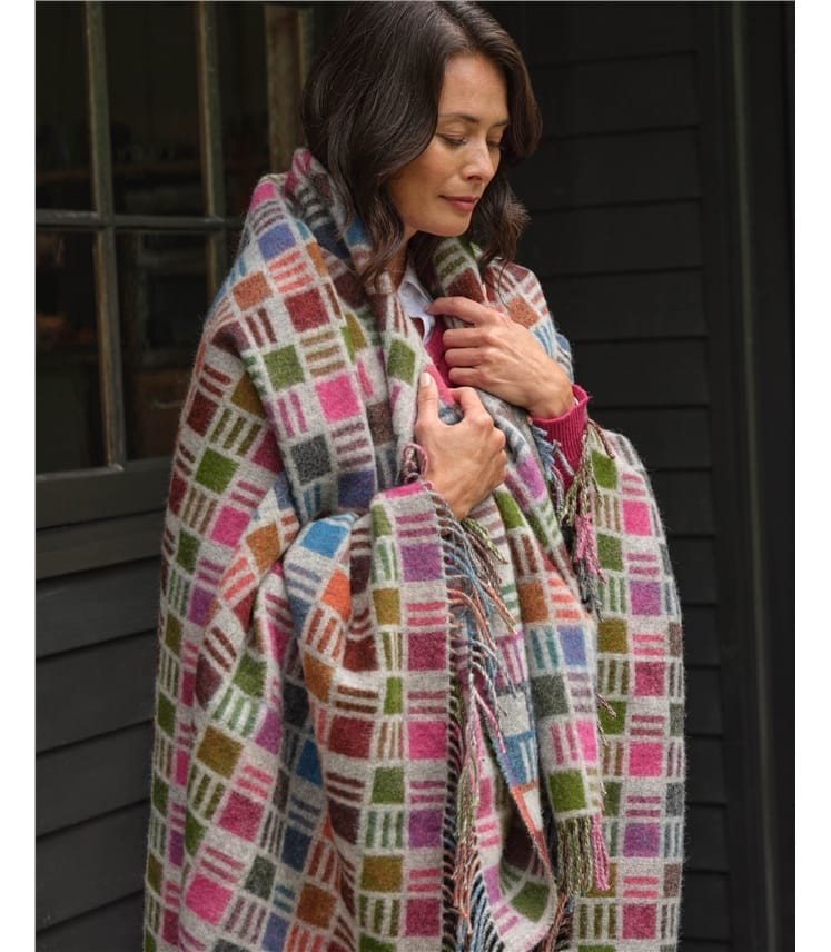 Цвет 100 Овечья шерсть Ribbon Multi Blanket