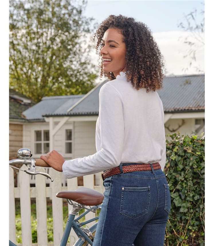 Top à col boutonné - Femme - Jersey