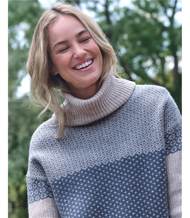 Mono Fairisle Rollkragenpullover 