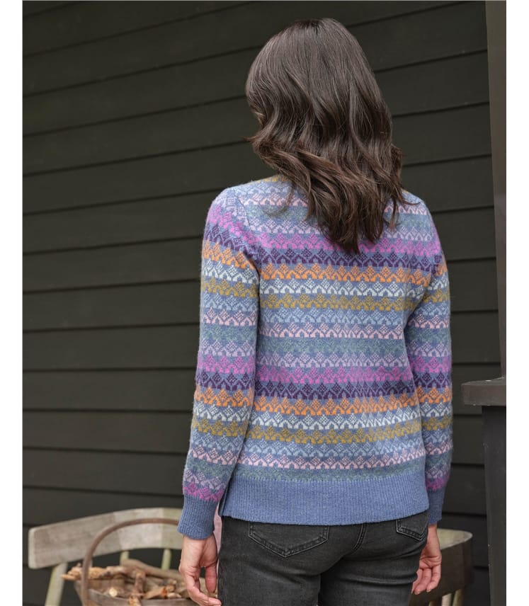 Side Button Fairisle Stripe Sweater