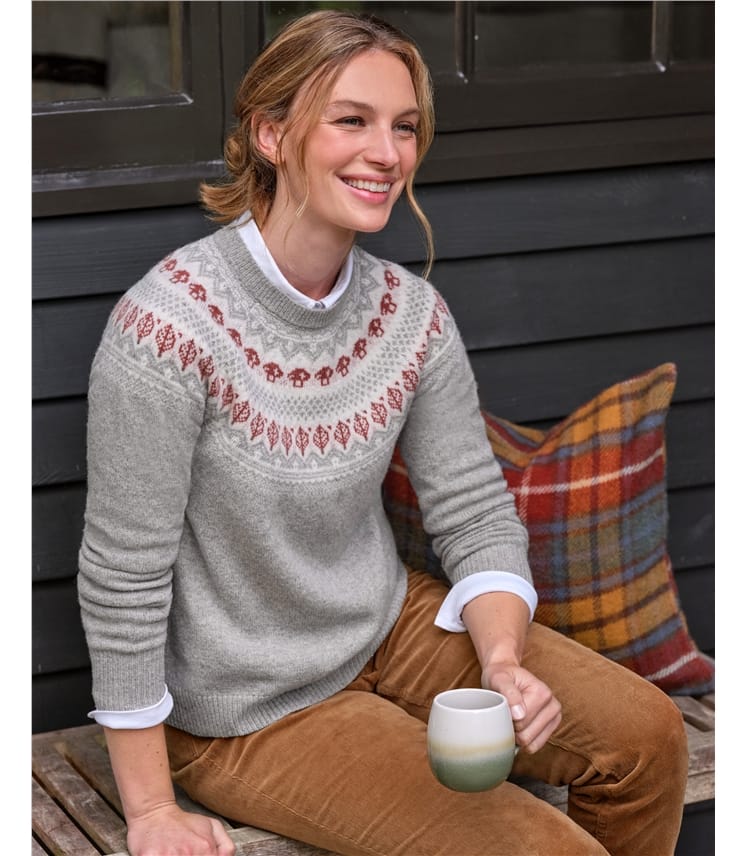 Ladies fairisle jumper best sale