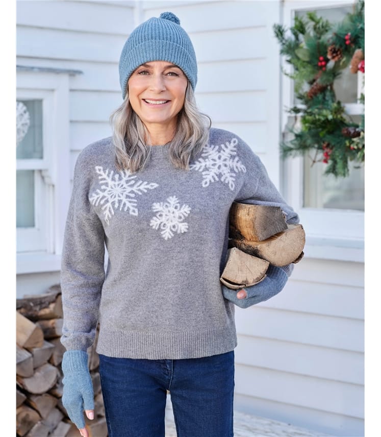 Snowflake Embroidered Jumper