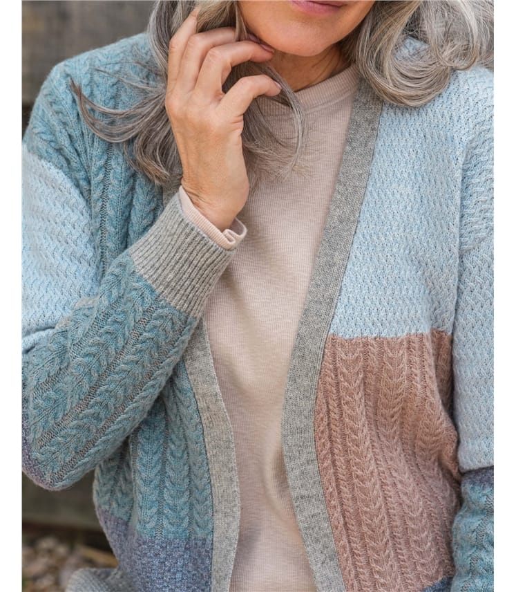 Cardigan Donna In Cotone Stone Wash Con Cappuccio - Ricamo Fatto A Mano E Cerniera, Taglie Europee