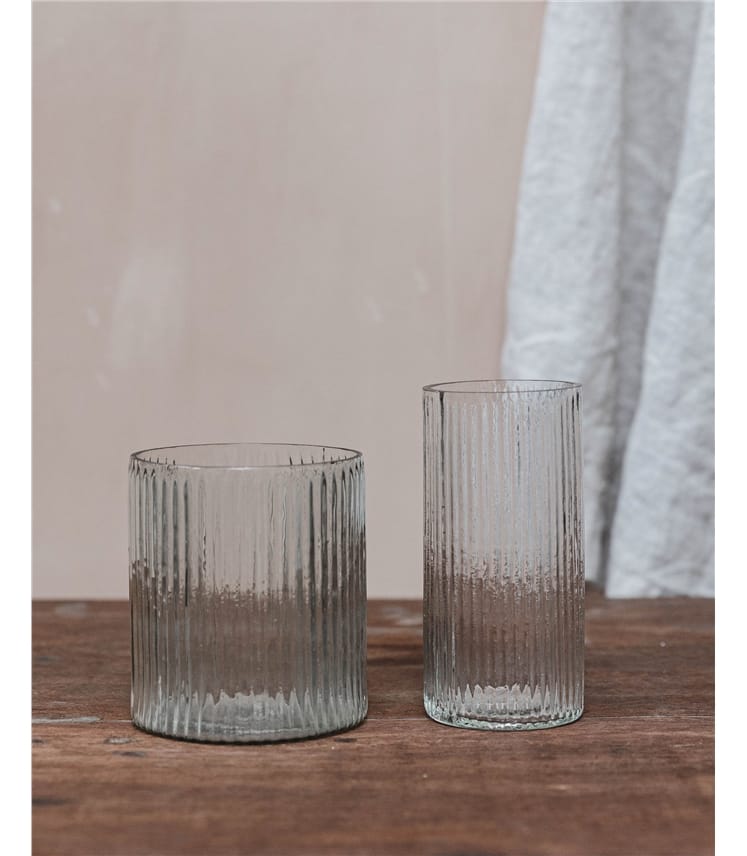 Wide Glass Vase