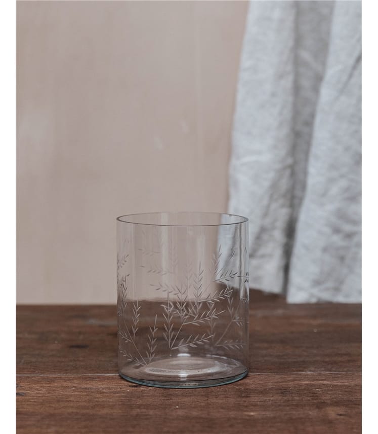 Wide Glass Vase