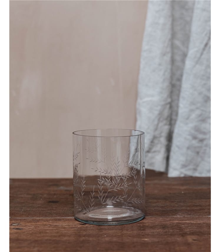 Wide Glass Vase