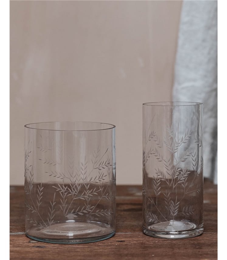 Wide Glass Vase