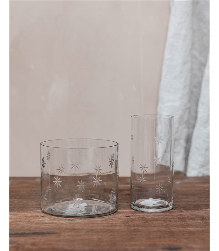 Wide Glass Vase