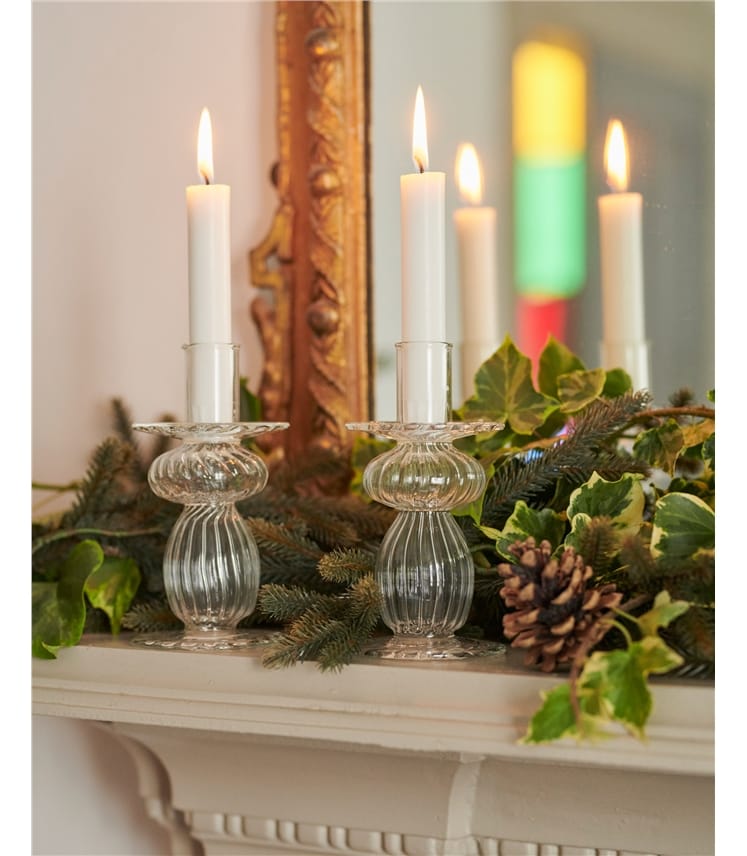 Medium Glass Candle Stick