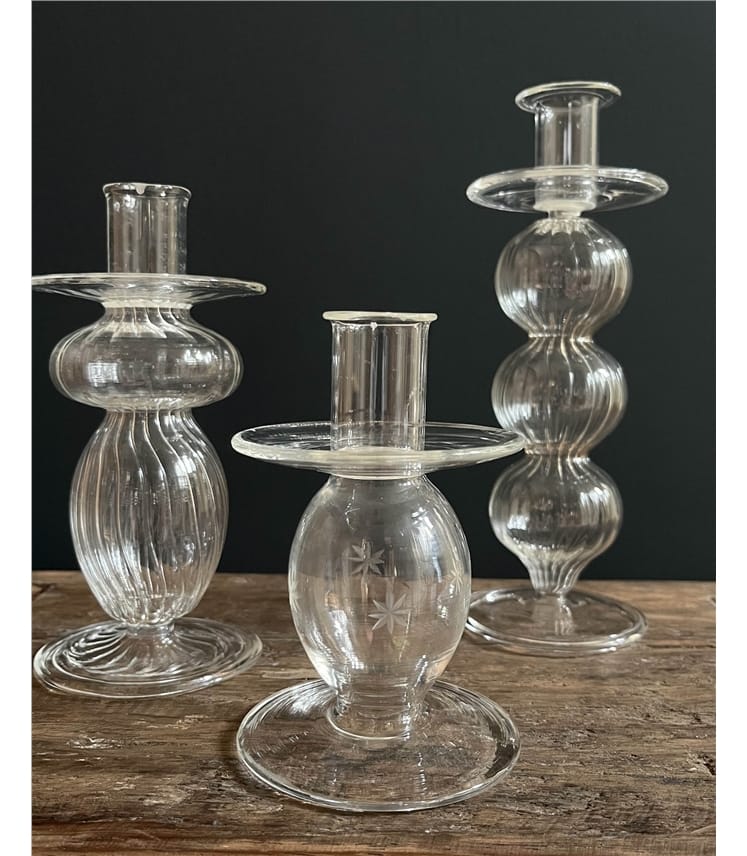 Medium Glass Candle Stick