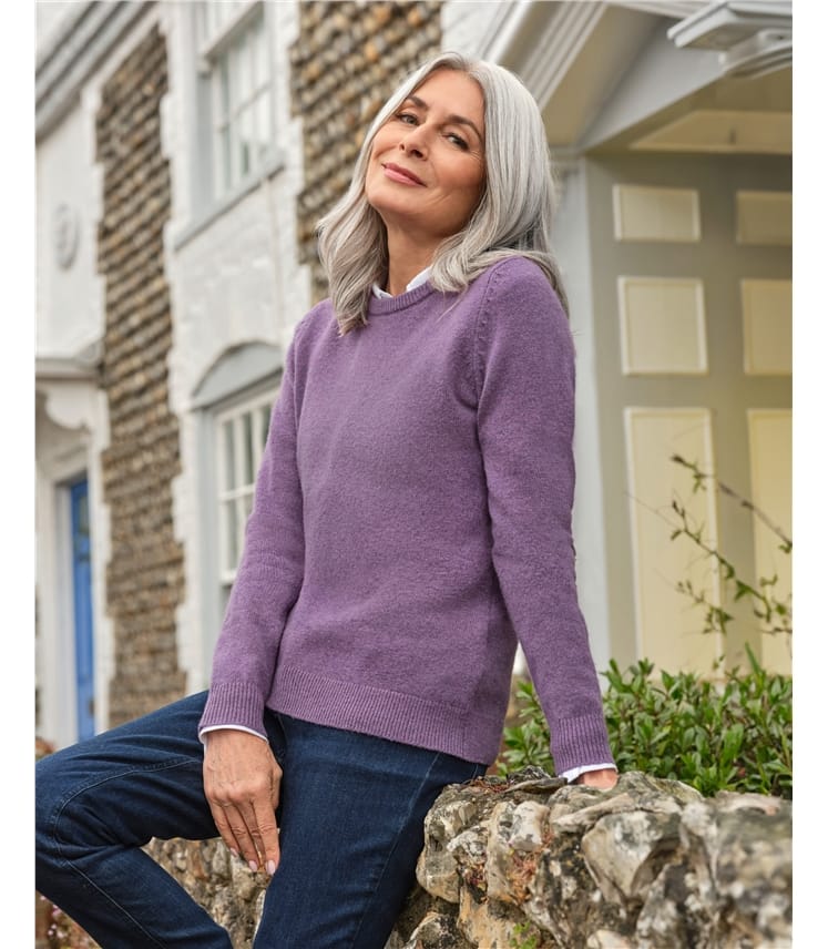 Pull à col rond – Femme – Laine d’agneau certifiée 100% RWS 