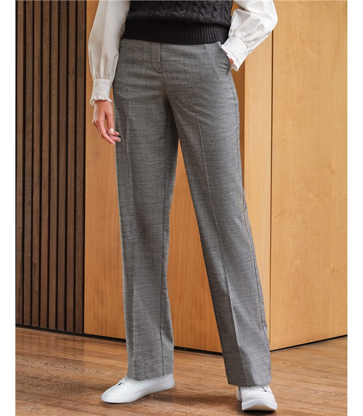 Wool Blend High Waist Trouser