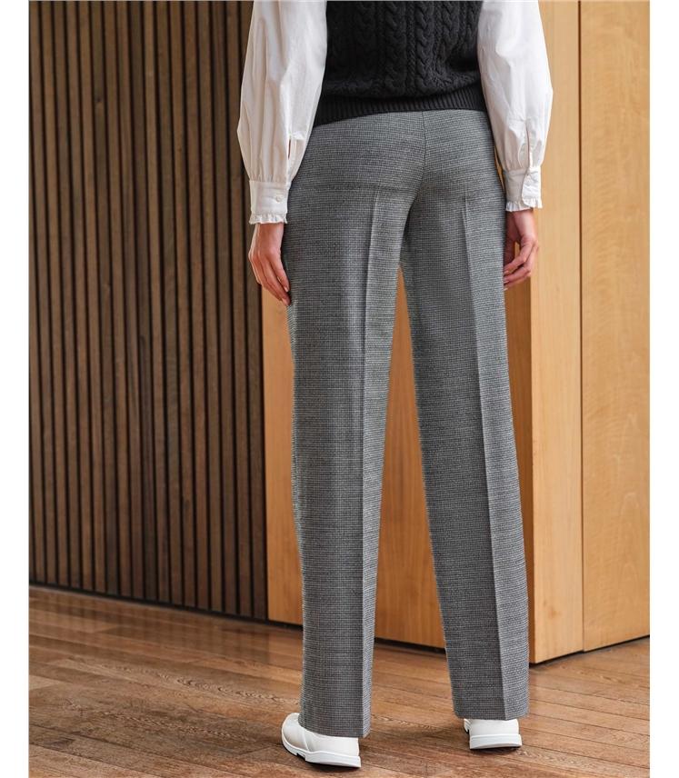 Wool Blend High Waist Trouser