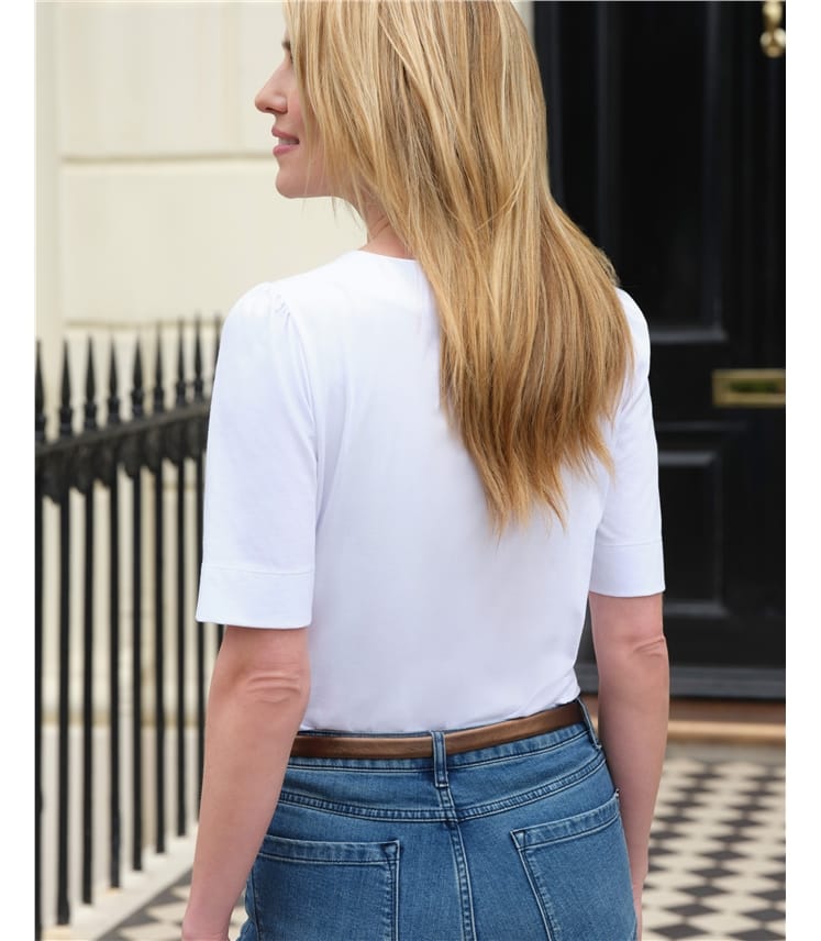 Button Detail Jersey Top