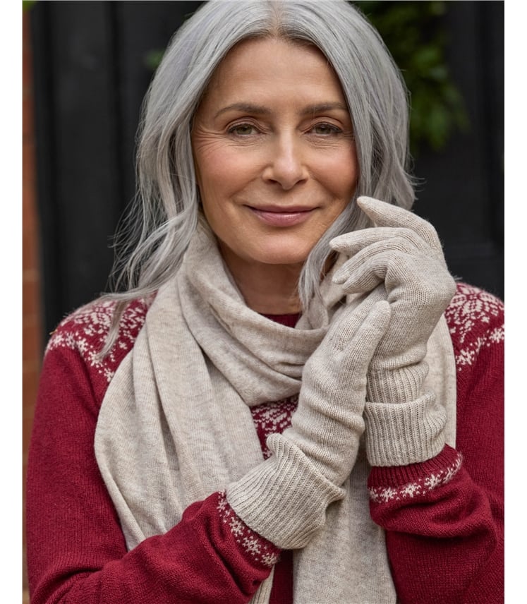 Gants côtelés en mérinos de Cashmere