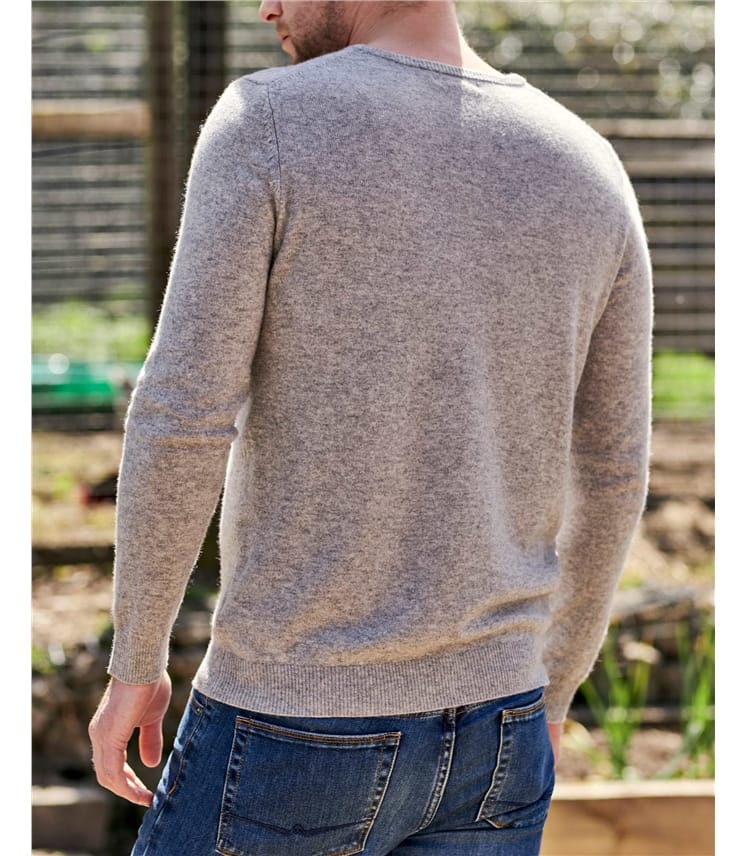 Pull à col V - Homme - Cachemire & Mérinos