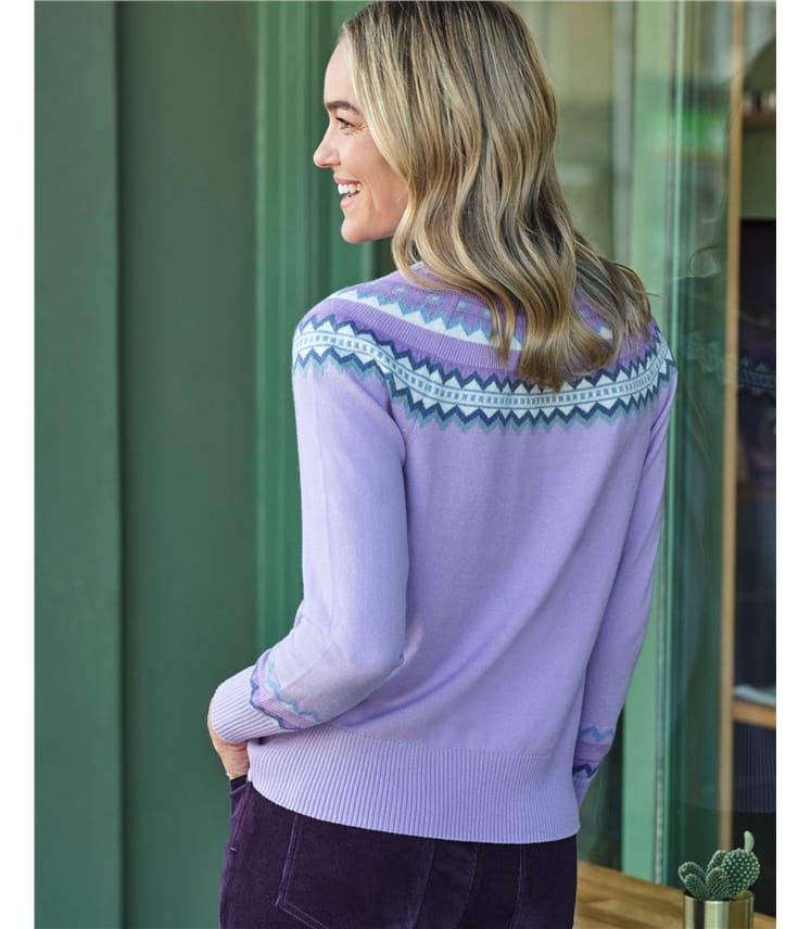 Fairisle Yoke Crew Neck Jumper