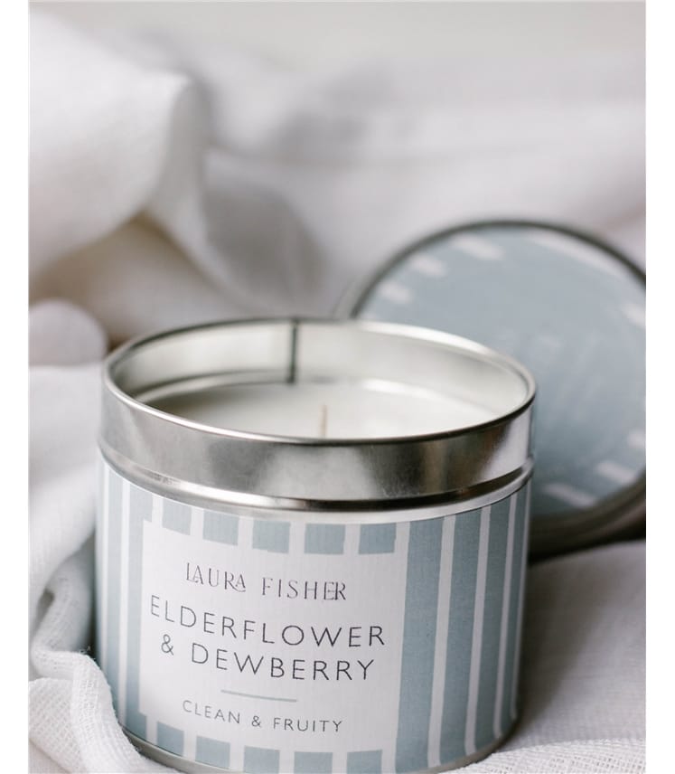 Elderflower & Dewberry Tin Candle