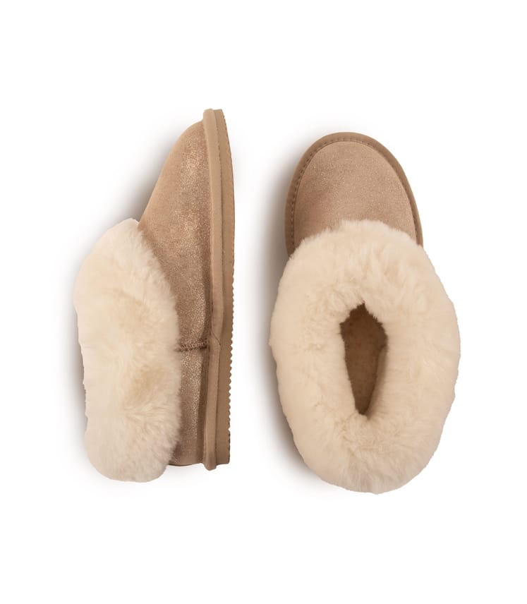 Womens Short Sheepskin Slipper Boot