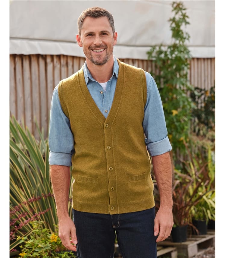 Mens Lambswool Waistcoat