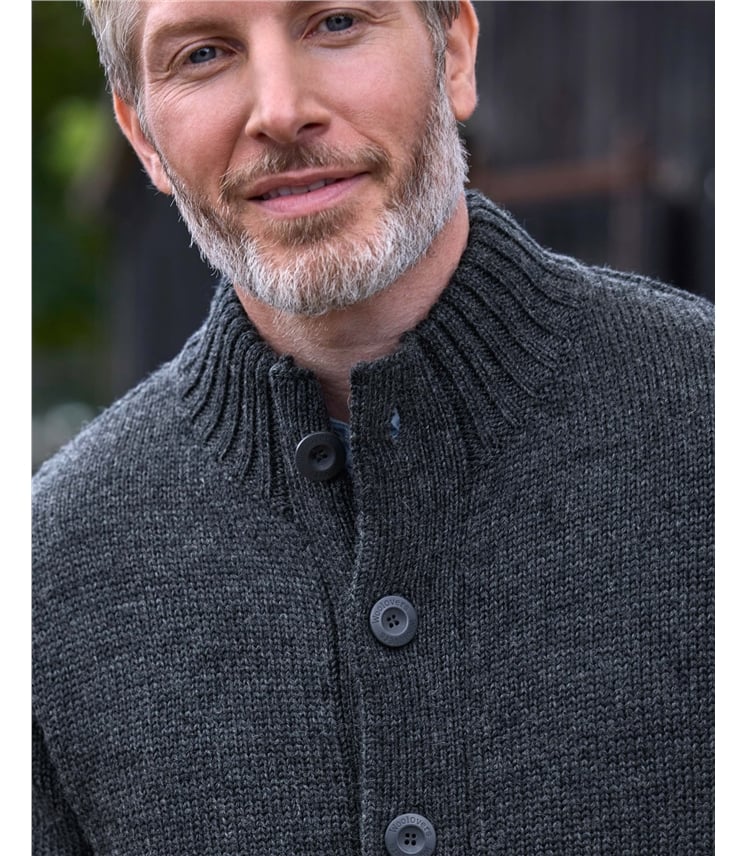 Strickjacke mit Knöpfen aus reiner Wolle für Herren