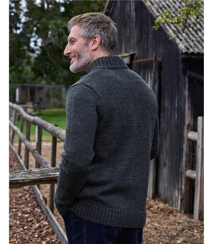 Strickjacke mit Knöpfen aus reiner Wolle für Herren