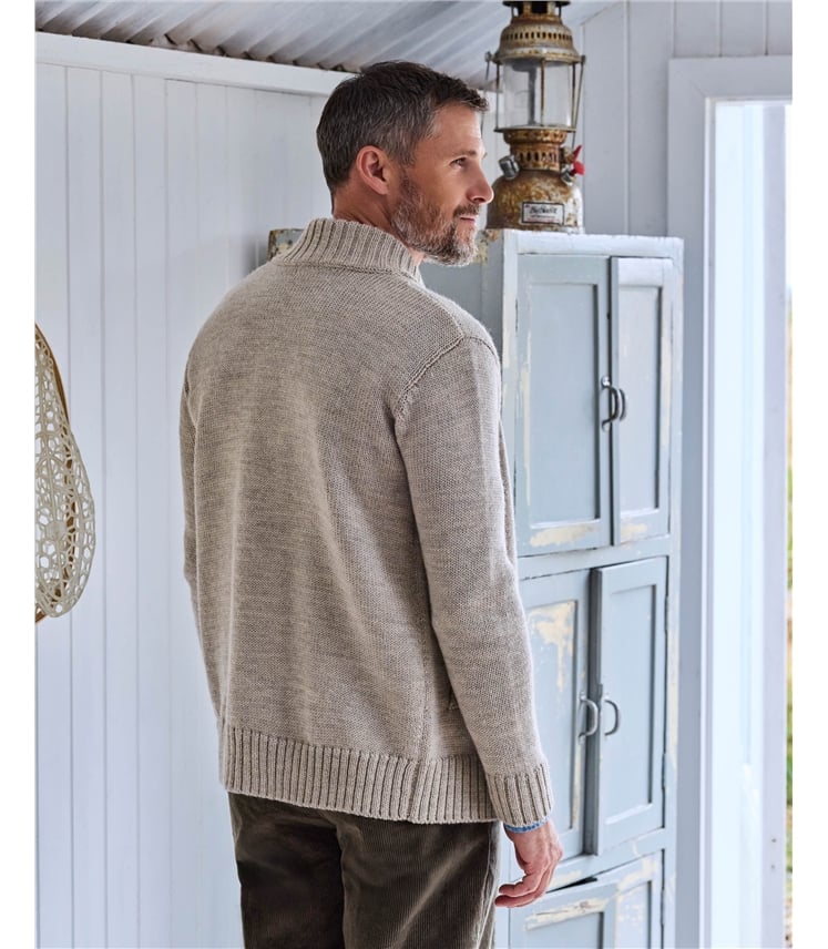 Strickjacke mit Knöpfen aus reiner Wolle für Herren